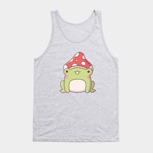 Cute Little Frog With Toadstool Tank Top